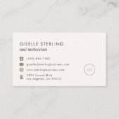 ネイリスト赤面ピンクミニマリストラグジュアリー 名刺 (裏面)