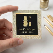 ネイリスト金ゴールドグリッターポーランドボトル スクエア名刺