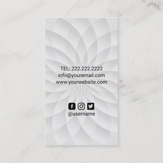 ネイリスト金ゴールドネイルサロンマニキュリスト 名刺 (裏面)