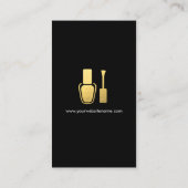 ネイリスト金ゴールドポーランドボトルB&Wストライプズ 名刺 (裏面)