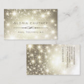ネイリスト-きらめく《写真》ぼけ味グリッター 名刺 (正面/裏面)