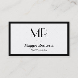 ネイリスト - クリーンスタイリッシュモノグラム 名刺