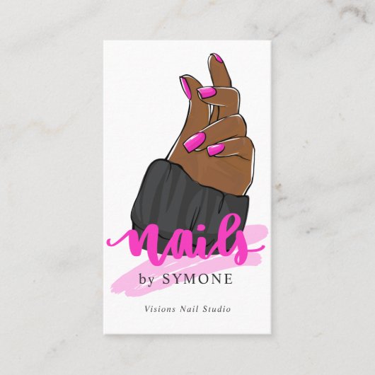  ネイリスト |ネイルアーティスト |爪、 ネイルサロンスタジオ 名刺 (正面)