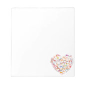ネイリスト ネイルテクニシャン ツール ハート ノートパッド (正面)