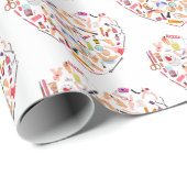 ネイリスト ネイルテクニシャン ツール ハート ラッピングペーパー (ロールコーナー)