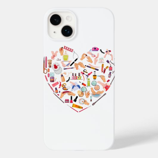 ネイリスト ネイルテクニシャン ツール ハート Case-Mate iPhoneケース (裏面)