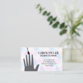  ネイリスト |ホログラフィックモザイクジオメトリ 名刺 (スタンド正面)