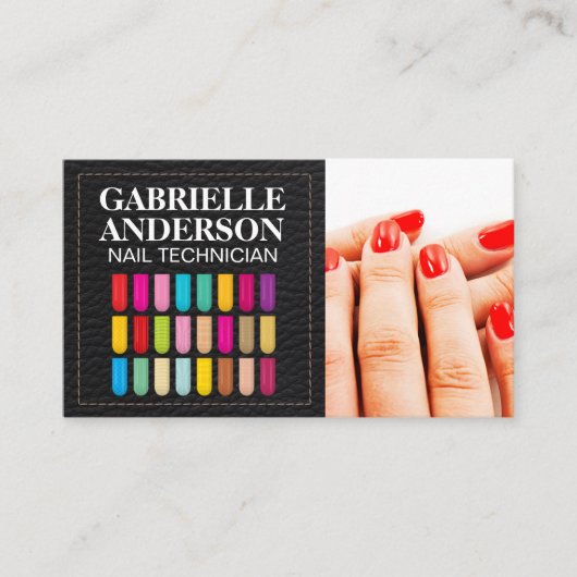 ネイリスト | マニキュア爪、 ネイル 名刺 (正面)