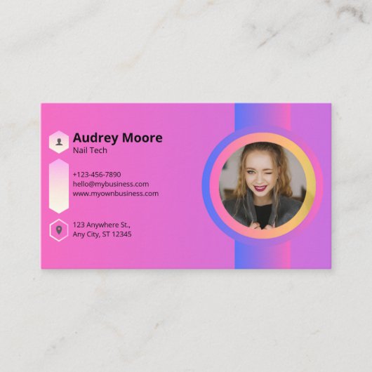 ネイリスト 名刺 (正面)