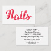 ネイリスト 名刺 (正面/裏面)