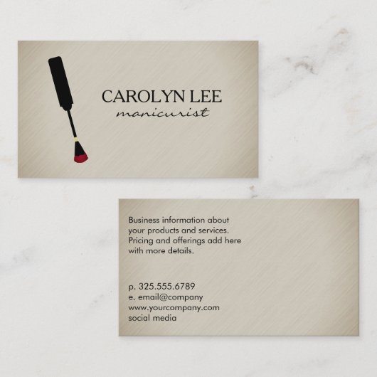 ネイリスト 名刺 (正面/裏面)