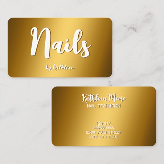 ネイリスト 名刺 (正面/裏面)