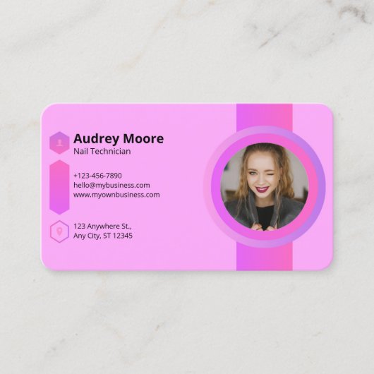 ネイリスト 名刺 (正面)