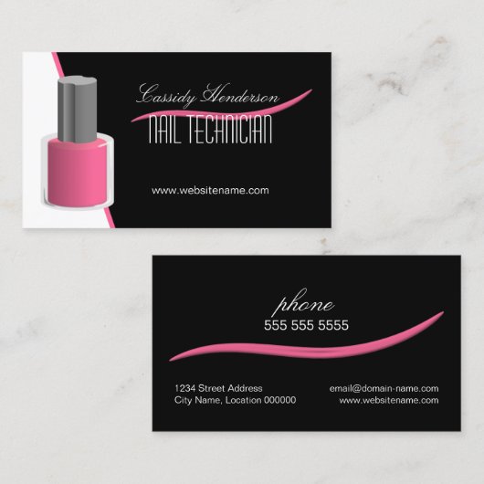 ネイリスト 名刺 (正面/裏面)