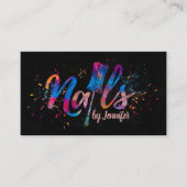 ネイリスト-文字ロゴアートとアポイントメント 名刺 (正面)