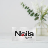 ネイリスト-文字ロゴアートとアポイントメント 名刺 (スタンド正面)