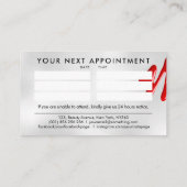 ネイリスト-文字ロゴアートとアポイントメント 名刺 (裏面)