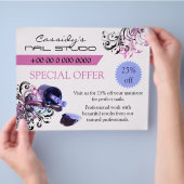 ネイリスト/爪、 ネイルバープロモーション チラシ (手)