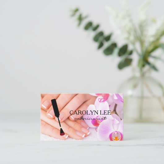  ネイリスト | Manicated Hands 名刺 (スタンド正面)