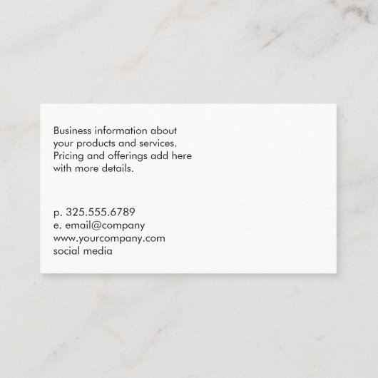  ネイリスト | Manicated Hands 名刺 (裏面)