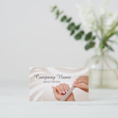 ネイルのスタイリスト/マニキュアの専門家の美しい手 名刺 (スタンド正面)