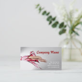 ネイルのスタイリスト/マニキュアの専門家手のポーランド語 名刺 (スタンド正面)