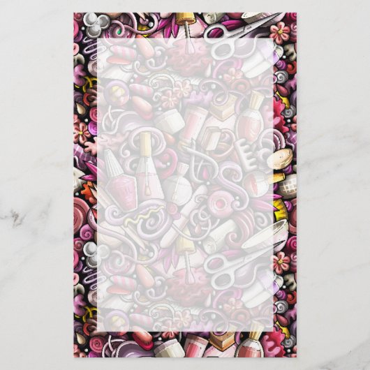 ネイルのスタジオパターン 便箋 (正面)