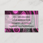 ネイルのネイルアーティストのペディキュアのNailArtの紫色の黒 名刺 (裏面)