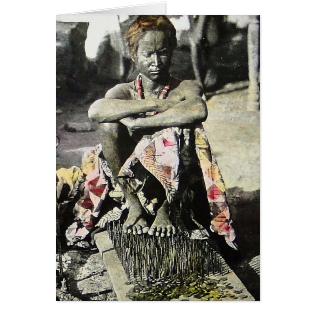 ネイルのベッドのインド幻灯のスライドの苦行僧 (正面)