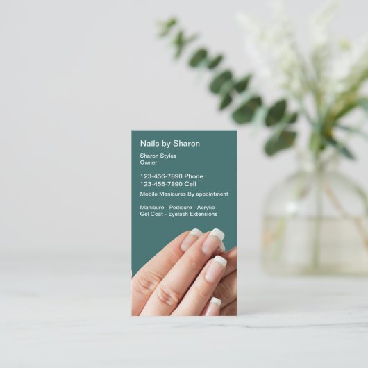 ネイルのマニキュアの名刺 名刺 (スタンド正面)