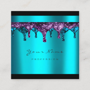ネイルのワックスのEpilationのDepilationの青い海Turquois スクエア名刺