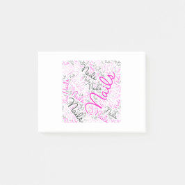 ネイルの単語の芸術 ポストイット