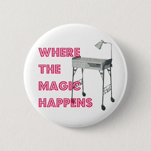 ネイルの技術のネイルアーチストの魔法ボタン 缶バッジ (正面)