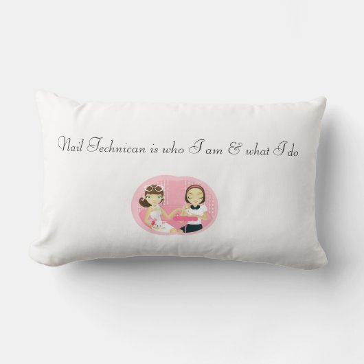 ネイルの技術の枕 ランバークッション (正面)