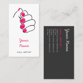 ネイルアーチストおよびネイリストの名刺 名刺