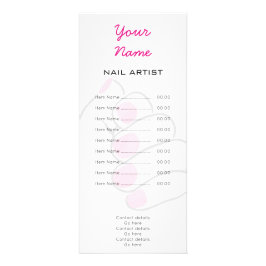 ネイルアーチストおよびネイリスト ラックカード