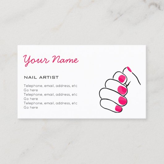 ネイルアーチストの価格の名刺 名刺 (正面)