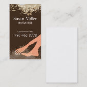 ネイルアーチストの縦の名刺 名刺 (正面/裏面)