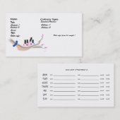 ネイルアーティストのネイリストのサロンの名刺 名刺 (正面/裏面)