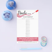 ネイルアーティストのマニキュア・ペディキュアサロンの料金表 チラシ (シングル)