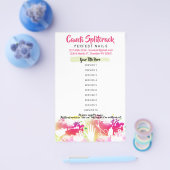 ネイルアーティストのマニキュア・ペディキュアサロンの料金表 チラシ (シングル)