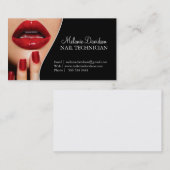 ネイルアーティストの名刺のテンプレート 名刺 (正面/裏面)