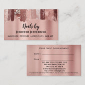 ネイルアーティストアポイントメント名刺 予約カード (正面/裏面)