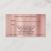 ネイルアーティストアポイントメント名刺 予約カード (裏面)