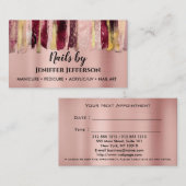ネイルアーティストアポイントメント名刺 予約カード (正面/裏面)