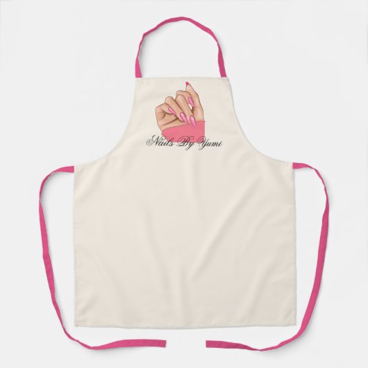ネイルアーティストエレガントマニキュリスト制服スタッフ エプロン (正面)