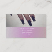 ネイルアーティストグロースクリプトとフォトサロンピンク金ゴールド 名刺 (裏面)