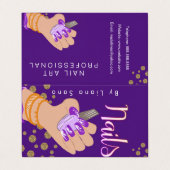 ネイルアーティストグロースクリプト手書きアポイントメント 名刺 (外部フラット)