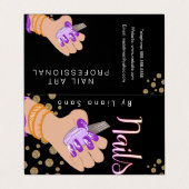 ネイルアーティストグロースクリプト手書きアポイントメント 名刺 (外部フラット)