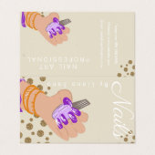 ネイルアーティストグロースクリプト手書きアポイントメント 名刺 (外部フラット)